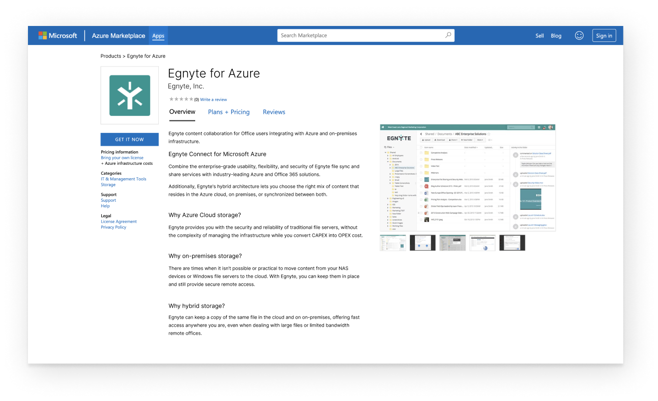 egnyte office local cloud pricing