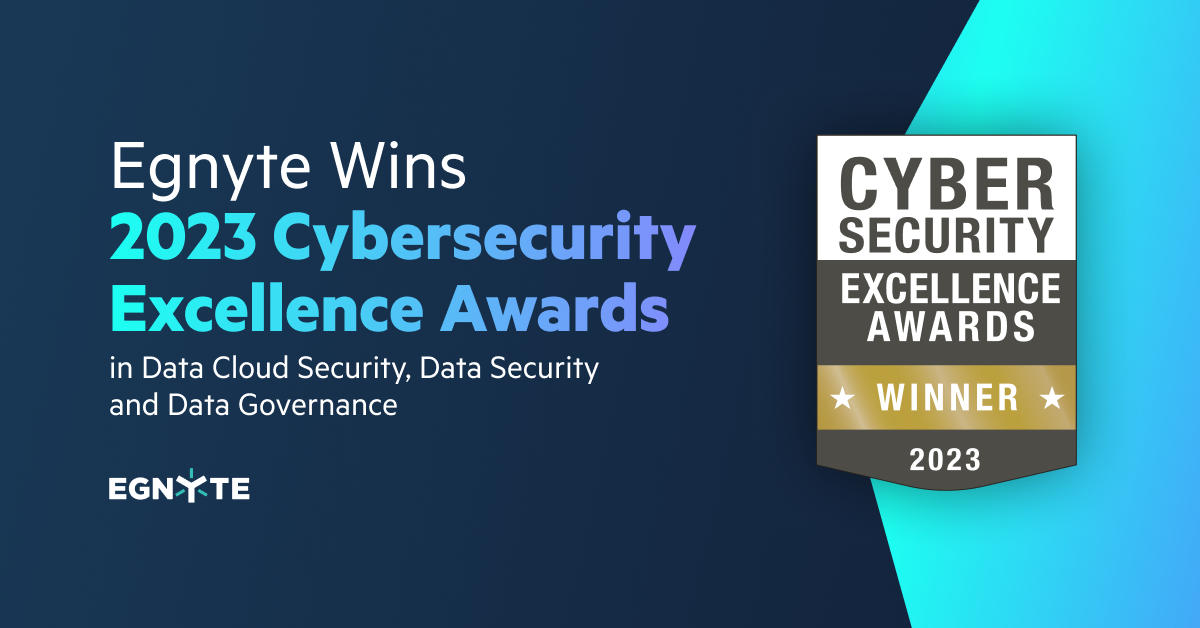 Egnyte Wins 2023 Cybersecurity Excellence Awards In Data Cloud Security ...