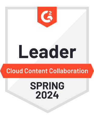 Leader in Cloud Content Collaboration Spring 2024
