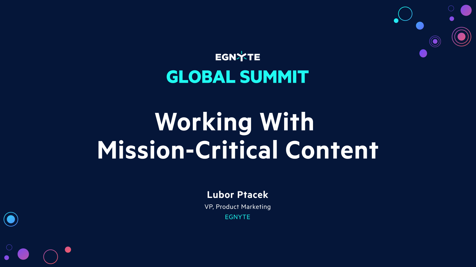 Working with Mission-Critical Content