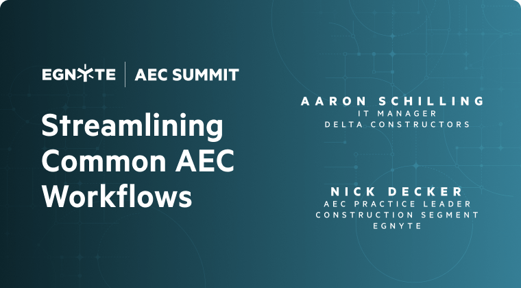 Streamline Common AEC Workflows